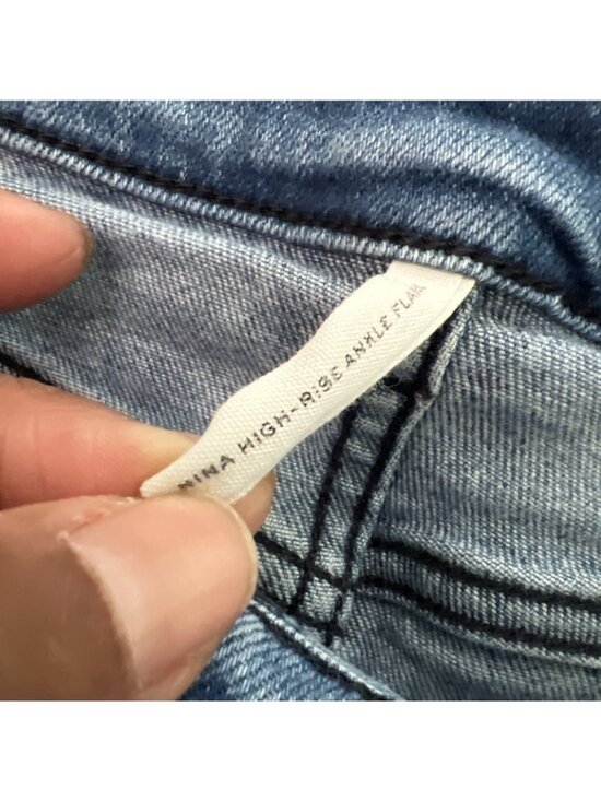 rag bone Nina High Rise Ankle Flare Jean Womens 25 Brighton Wash Button Front - Picture 5 of 16